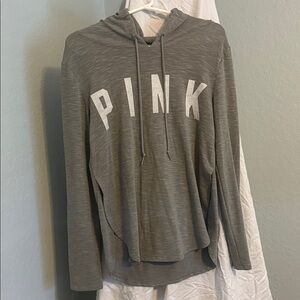 PINK Victoria's Secret Gray Long Sleeve Hoodie